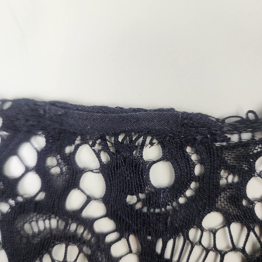Witchey Goth Black Lace Long Sleeve Long Jacket Style  Cover Up - Picture 8 of 8